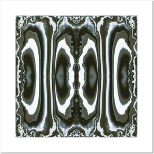 Black Geode Marble Stone Posters and Art